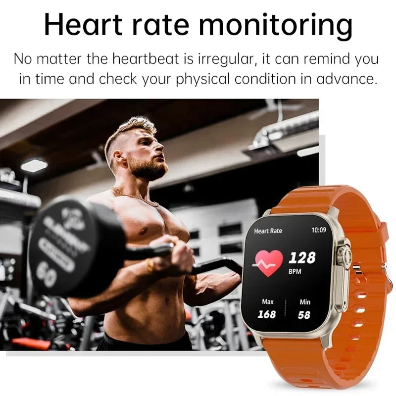 2026 Men's Smartwatch with 2.01-Inch HD Display, Bluetooth Calling, Health and Fitness Tracking, Multi-Sport Modes, Compatible with Android and iOS
