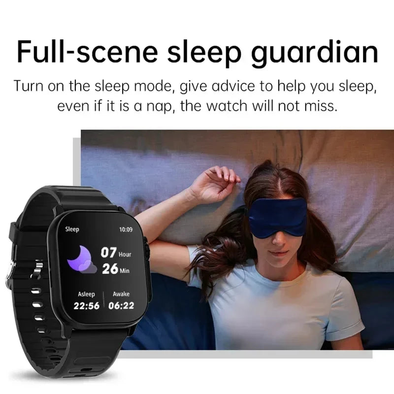 2026 Men's Smartwatch with 2.01-Inch HD Display, Bluetooth Calling, Health and Fitness Tracking, Multi-Sport Modes, Compatible with Android and iOS