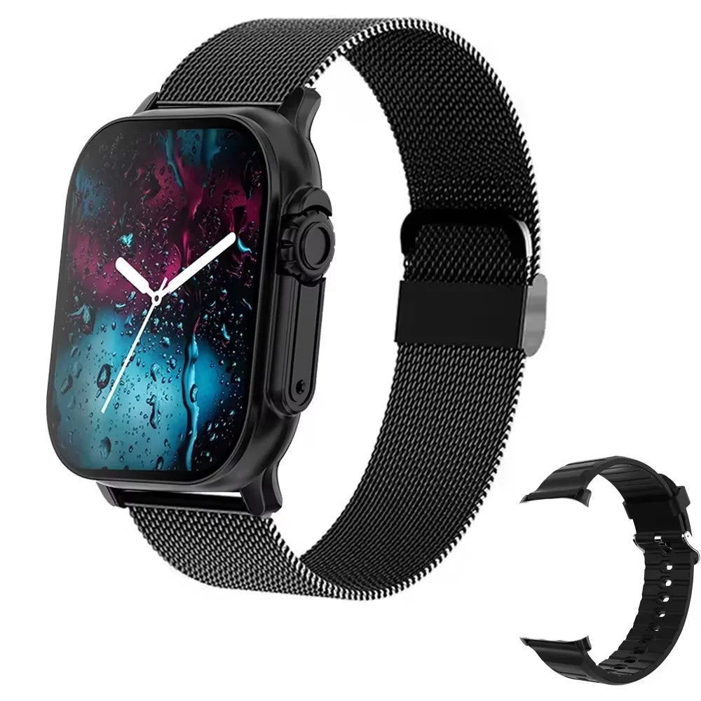 2026 Men's Smartwatch with 2.01-Inch HD Display, Bluetooth Calling, Health and Fitness Tracking, Multi-Sport Modes, Compatible with Android and iOS