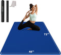 Large Yoga Mat 72" x 48" for Home Gym Flooring | Extra Thick 6mm-12mm (0.24"-0.48") Exercise Mat | High-Density TPE Cushioning for Enhanced Joint Protection