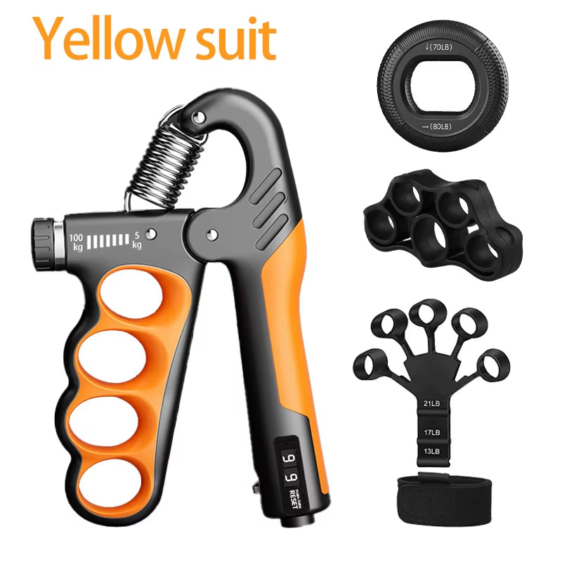Adjustable Grip Strengthener - 5-60/100/150Kg Hand Expander for Muscle Recovery and Fitness Training